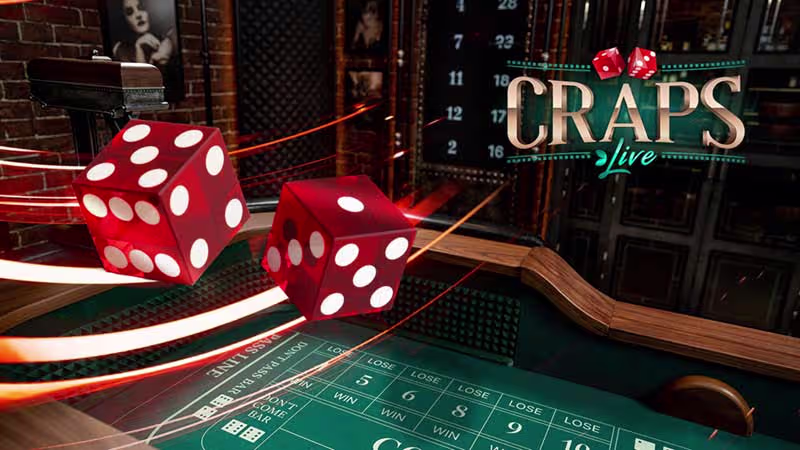 Live Craps casino table