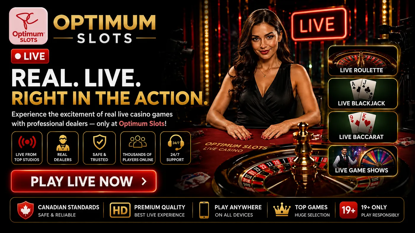 Optimum Slots Canada live casino tables and game shows